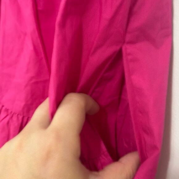 Avara Fushcia Pink‎ Ruffle Mini Dress Girlhoodcore NWT Size Large - Picture 2 of 6